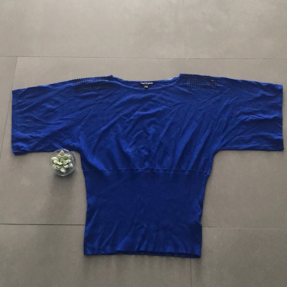 Blue Sweater Top